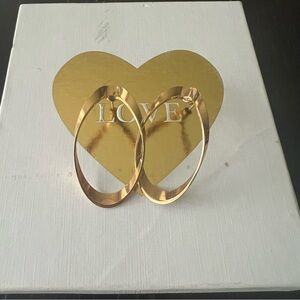 👑 Gold Oval Hoop Earrings 5 for $10 jewelry sale